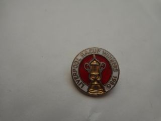 Classic Vintage Liverpool Fc Fa Cup Winners 1986 Football Enamel Pin Badge