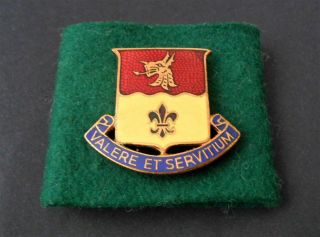 Vintage U.  S.  Army 124th Armored Ord Bn Valere Et Servitium Dui Pin Epaulet Strap