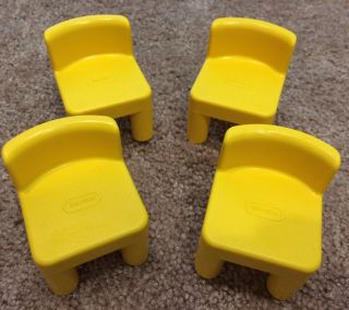 Vintage Little Tikes Yellow Dollhouse Chairs