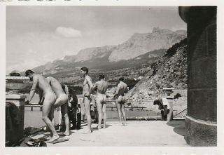 Vintage Photograph,  Young Soldiers,  Nude,  Gay Interest