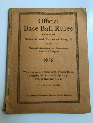 Vintage Booklet 1938 Spalding 