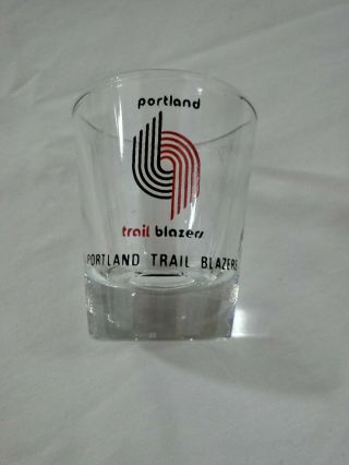 Vintage NBA Portland Trailblazers shot glasses (2) One Old Logo 4
