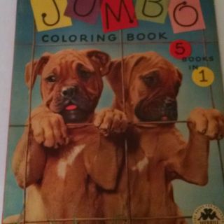 Vintage 1954 Merrill Jumbo Coloring Book