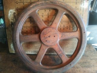Vtg 17.  5 " Wood Wheel Pulley Foundry Mold Pattern Form Spokes Industrial Salvage