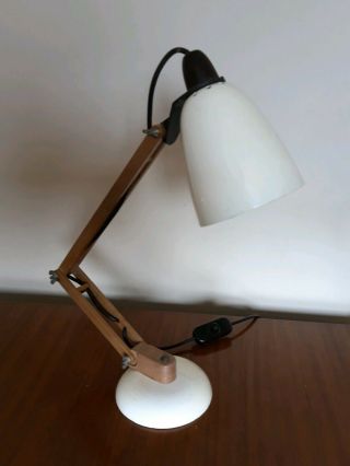 Stylish Vintage Angle Poise Desk Lamp Style With Wooden Arms Faux Retro Lamp