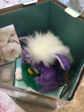 Vintage Furby Babies Box 1999 Tiger Hasbro Purple Green 4