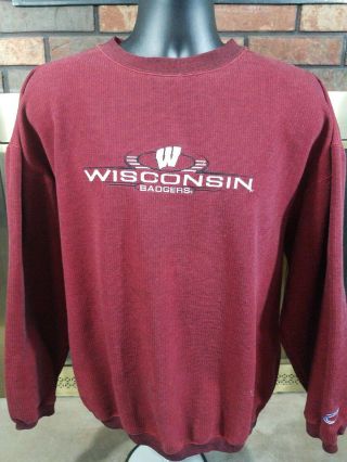 Vintage Wisconsin Badgers Football Ncaa Crewneck Sweatshirt Men 