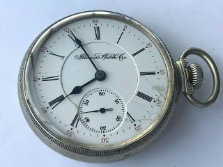 16s - 1901 Antique Illinois Hand Winding Pocket Watch With Seconds Register