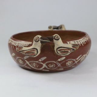 Vintage Peruvian Red Ware Terra Cotta Pottery Folk Art Vase