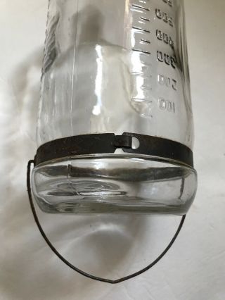 Set Of 2 Vintage Glass WW2 Medic Dr 1000 IV Blood Plasma Bottle Hanging Wire 6