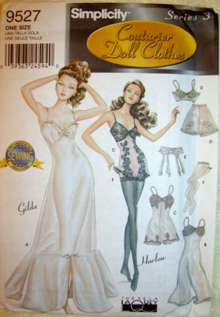 Vtg Simplicity Courtier Doll Clothes Pattern 15 - 1/2 " Fashion Doll 9527 - Uncut