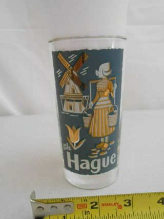 Libbey Vintage Mid Century Drinking Glass " The Hague " Libby International Htf