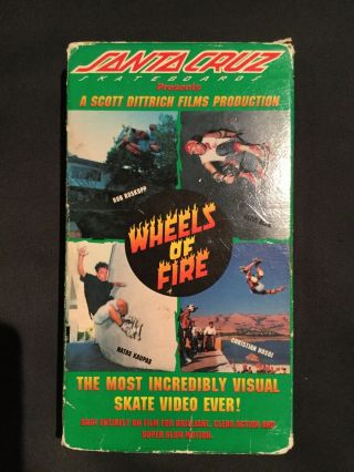 Santa Cruz Skateboards Wheels Of Fire Vhs Video Tape Vintage Jason Jesse Natas