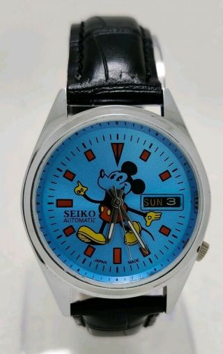 Vintage Seiko Mickey Mouse Cartoon Character Automatic Movement No.  6319 Watch