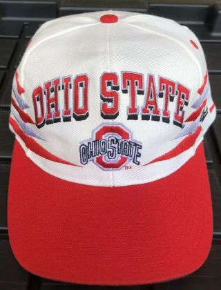 Vintage 90s Ohio State Buckeyes Logo Athletic Diamond Snapback Hat Cap Taiwan