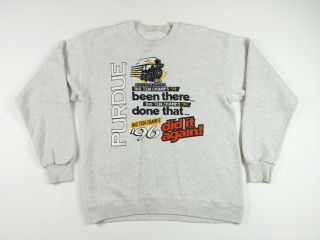 Vtg Purdue 1996 Mens Basketball Big Ten Championship Sweatshirt Large 3 Pete