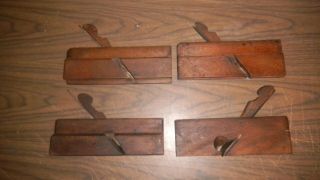 4 - Collectible Vintage Wooden Wood Hand Molding Planes