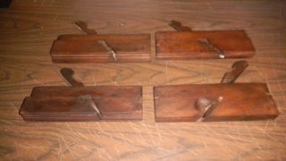 4 - Collectible Vintage Wooden Wood Hand Molding Planes 2