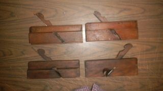 4 - Collectible Vintage Wooden Wood Hand Molding Planes 3