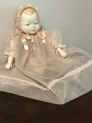 Antique Handmade Doll - Bisque And Cloth,  11 "