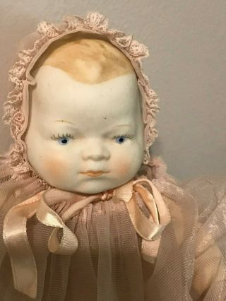 Antique Handmade Doll - Bisque and Cloth,  11 