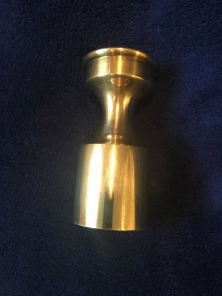 Vintage Solid Brass Candle Holder Made In Denmark By Boye 