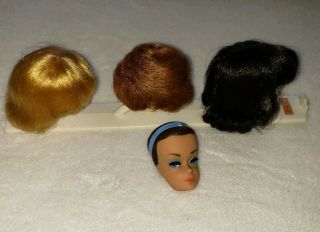Fashion Queen Vintage Barbie Minty Head Stand Unbrushed Wigs Paint