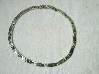 Vintage Mexican Sterling Silver 925 Heavy Choker Necklace 90 Gr.