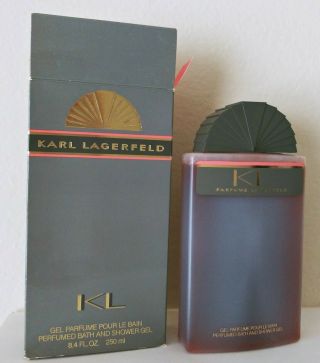 Rare Vintage Kl Perfumed Bath & Shower Gel 8.  4 Fl Oz 250ml Karl Lagerfeld