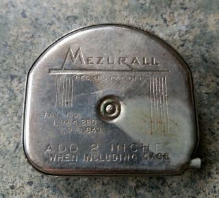 Vtg Mezurall Lufkin Metal Tape Measure Ad Clowe & Cowan Roswell,  Amarillo Lubboc