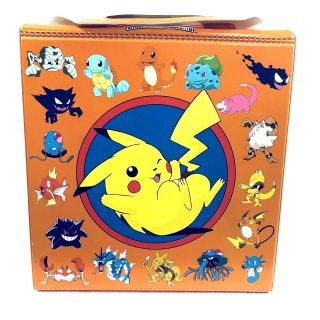 Vintage Pokemon Pikachu Video 4 Vhs Set In Orange Carrying Case 1998 Viz Pioneer