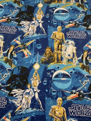 Vintage 1977 Star Wars Twin Flat Sheet Muslin Cotton Poly Bibb Co.