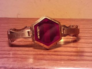 Rare Vintage Octagon Wittnauer Red Led Wristwatch