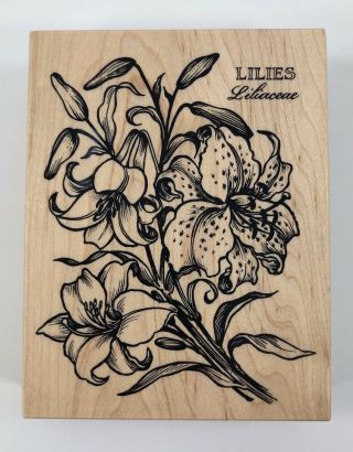 Psx Rubber Stamp K - 1276 1994 Lilies Liliaceae Vintage