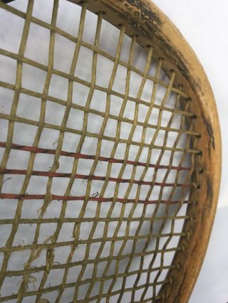 Vintage / Antique Wooden Harry H L Cowles Squash Racquet Cambridge Mass Harvard 4