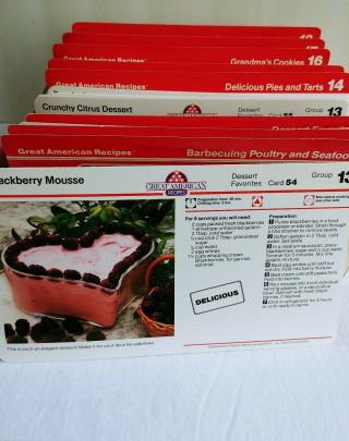 VINTAGE 1980s GREAT AMERICAN RECIPES Recipe Cards BOX SET 3