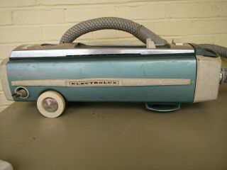 Vtg Electrolux 1205 Canister Vacuum Cleaner Turquoise Blue Canister Hose VGUC 2