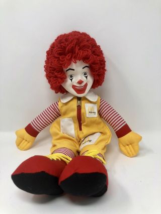 Vintage Ronald Mcdonald Plush Doll Creepy Clown Mcdonald’s Collectible