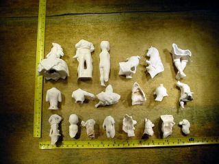 20 x excavated vintage doll parts Germany age 1890 mixed media Art B 87 3