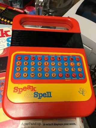Vintage 1978 Texas Instruments Speak and Spell Great Push Buttons 3