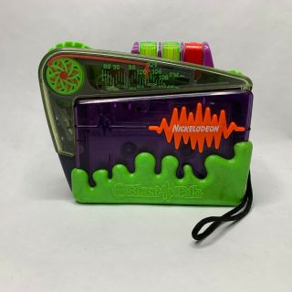 Vtg Nickelodeon Blast Pak Personal Stereo Am/fm Cassette Player Rare