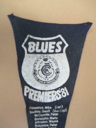 Pennant,  AFL,  Carlton,  Blues Premiership 1981,  vintage 2