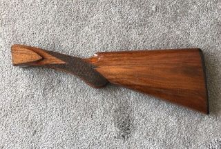 Carved Solid Wooden Gun Stock Part B 1375 Hunting Dog Butt Plate
