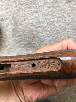 Carved Solid Wooden Gun Stock Part B 1375 Hunting Dog Butt Plate 6