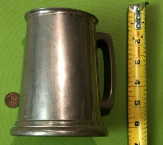 Vintage Antique Sheffield English Pewter Metal Tankard/stein/mug Made In England