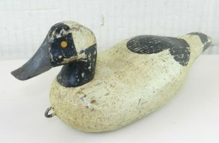 Miniature Hand Carved & Painted Bbd Back Bay Wood Bufflehead Duck Decoy S10