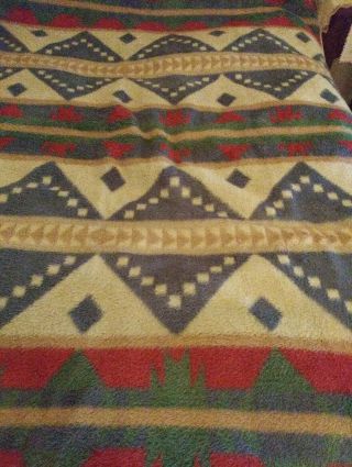 Vintage Biederlack Southwestern Aztec Indian Tribal Camp Blanket USA 2