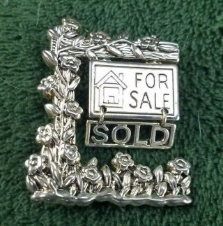 Vintage Best Jewelry House For Sale/sold Silver Tone Pin/ Brooch/pendant Movable