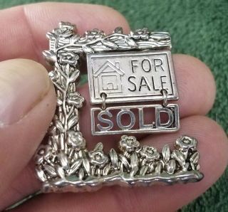 Vintage BEST Jewelry House For Sale/Sold Silver Tone Pin/ Brooch/pendant Movable 3
