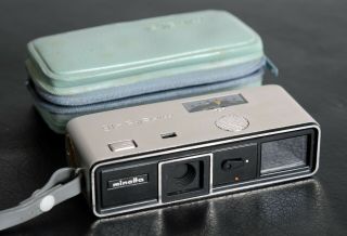 C1960 Minolta 16 Model P 16mm Miniature Spy Vintage Camera,  Case